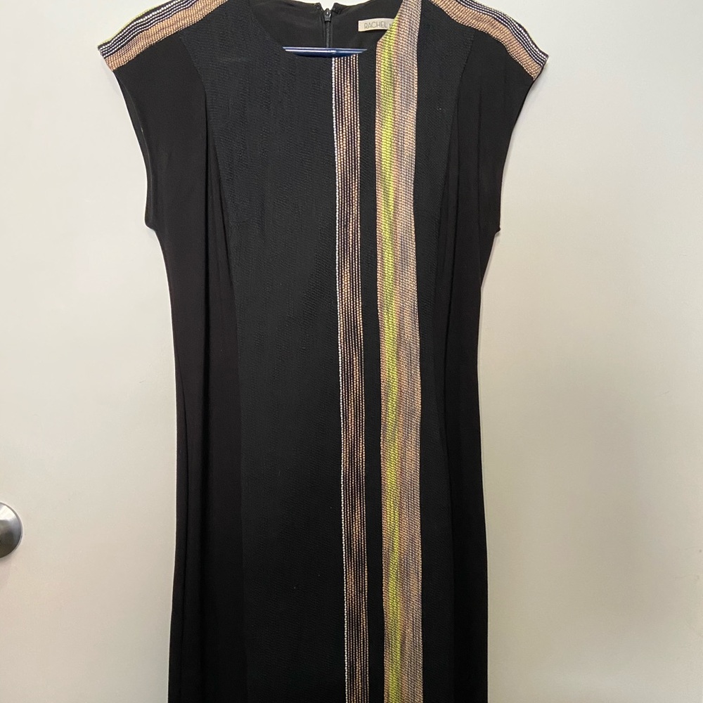 Rachel Roy Yellow Tweed Stripe Midi Dress